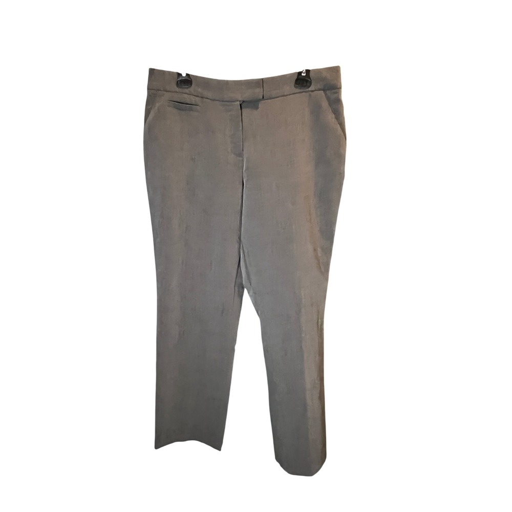 INVESTMENTS PETITES Womens Gray Straight Leg Dress Pants Size 12P